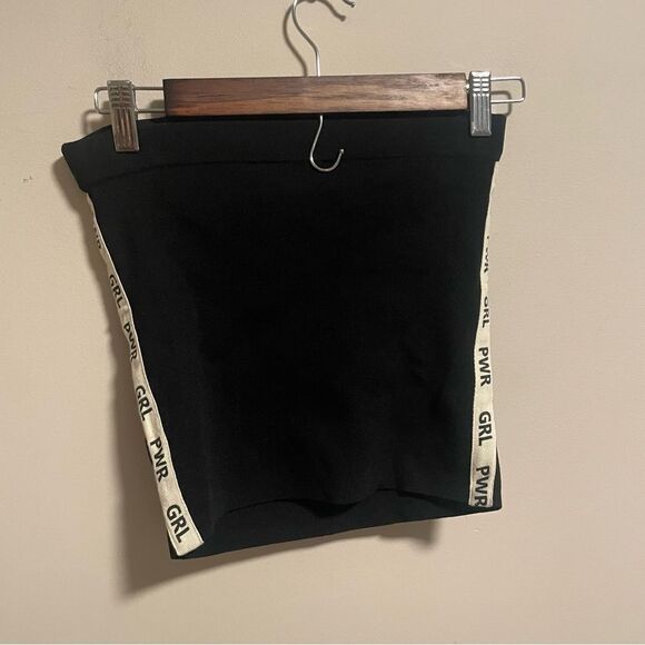 Marled x Olivia Culpo Printed Tape Tube Top in Black- Size XS - Picture 4 of 8